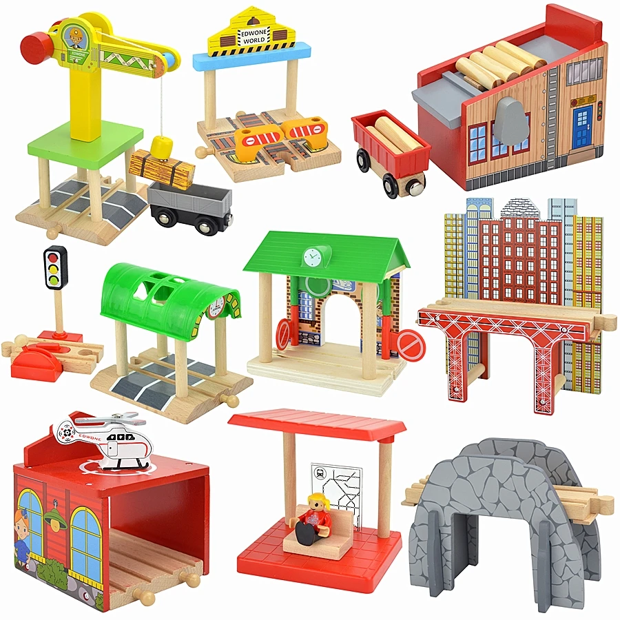Supports De Pont Pour Train En Bois UKCOCO – Lot De 6, Gris, 7,5x5x3 Cm – Accessoires De Voie Surélevée Pour Circuits Enfants