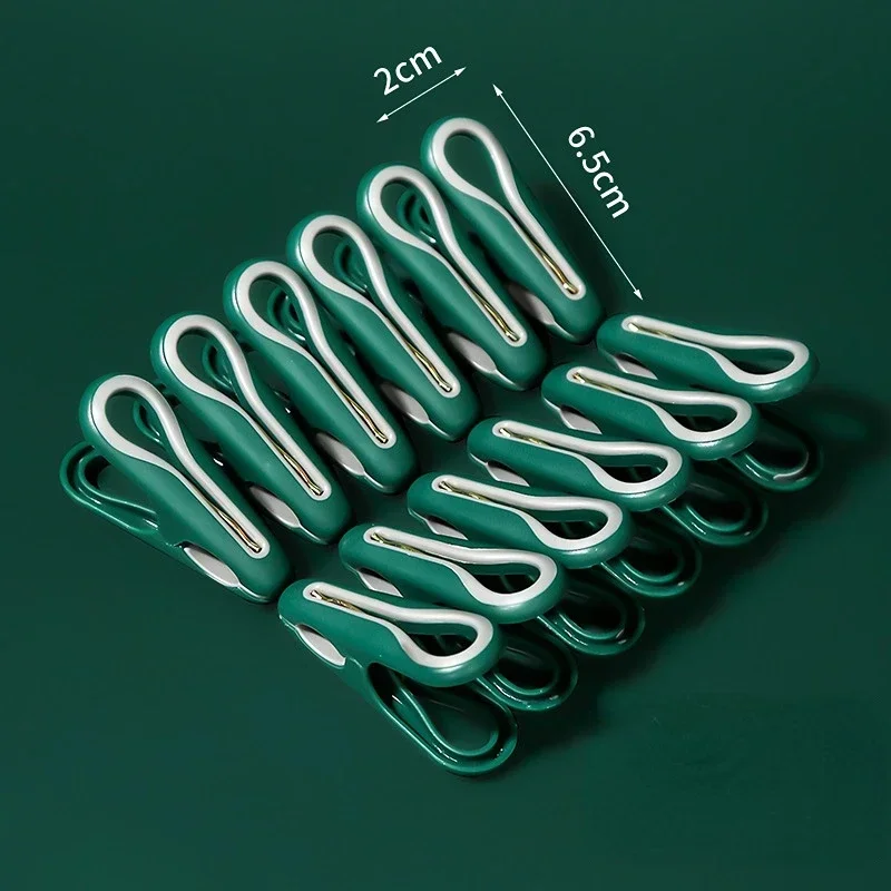Clothes Pegs Dry Quilt Single Clothespins Household Cotton Quilt Hanger Fixed Large Windproof Clip Clothe Folder Organizer 12Pcs