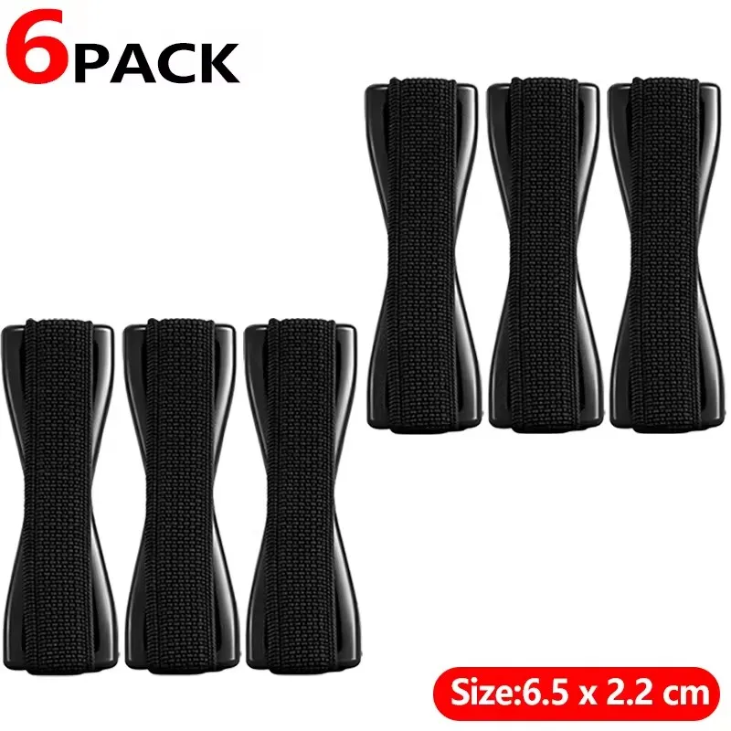 Compact Elastic Strap Phone Grip with Black Base - Universal Holder for Smartphones and Tablets