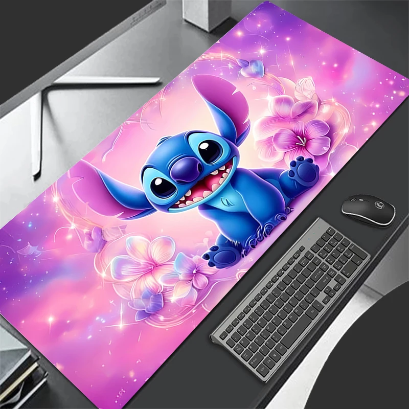 

Cute Stitch Gaming Mouse Pad Accessories Desk Mat Pc Gamer Keyboard Mouse Mats Xxl Deskmat Laptop Mousepad Rug Rubber Desk Mat