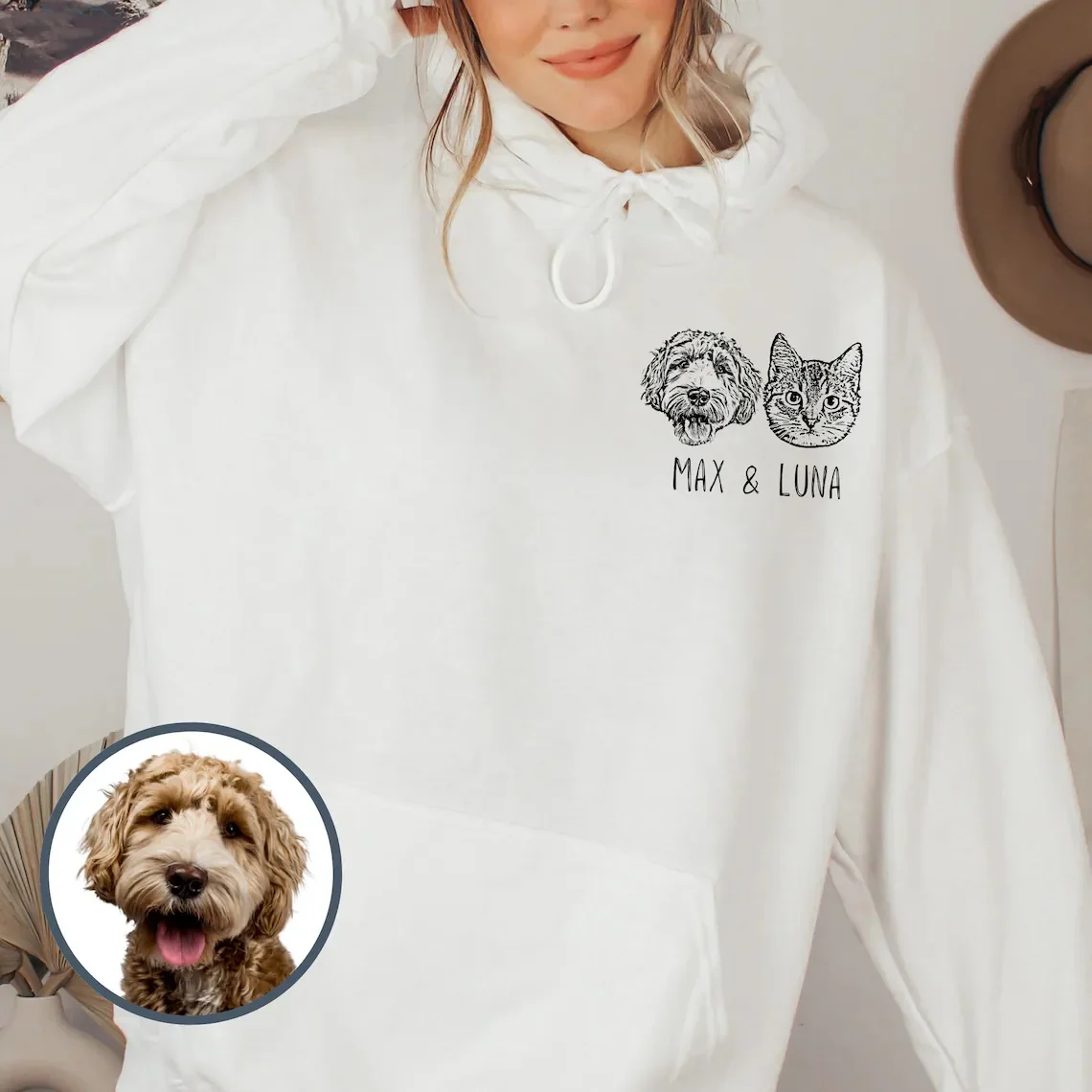 

Custom Pet Hoodie Using Pet Photo + Name Custom Dog Hoodie Personalized Dog Hoody Custom Dog Custom Pet Hooded