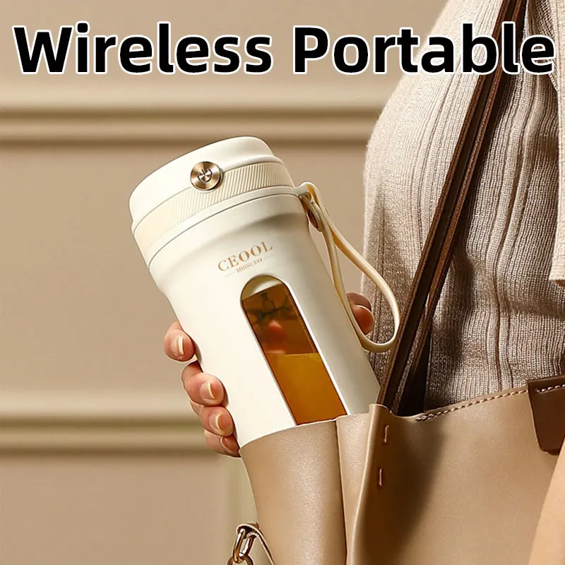 350ml USB Mini Juicer Cup,Electric Portable Smoothie Ice Crushed,Camping Fruit Blender Squeezer,Mixer Kitchen Home,Car Mounted 5