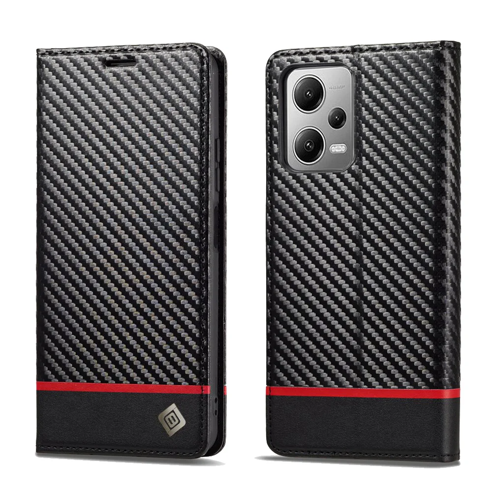 Leather Fiber Grain Flip Wallet Phone Case - Enhanced Protection and Style Cover