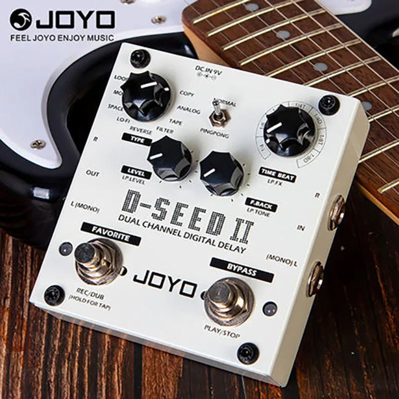 

Guitar Effector Stereo Digital Delay Single Block Effect LOOPER TYPE/LEVEL/F.BACK/TIME BEAT Knob Stereo Dual Input Interface