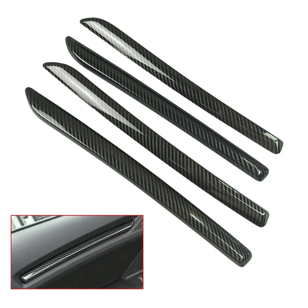 LHD Interior Moldings Center Console Dashboard Trim Strips Decor Cover ABS Carbon Fiber Style For Audi A3 8V 2014-2018 S3 2017