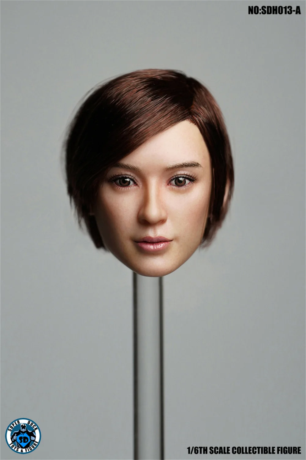 1/6Super Duck Sdh013 Abc Asian Star Head Sculpture Sun Li Planted Hair Testa Di Soldato Femminile Carving Fit 12 ''Action Figure Body