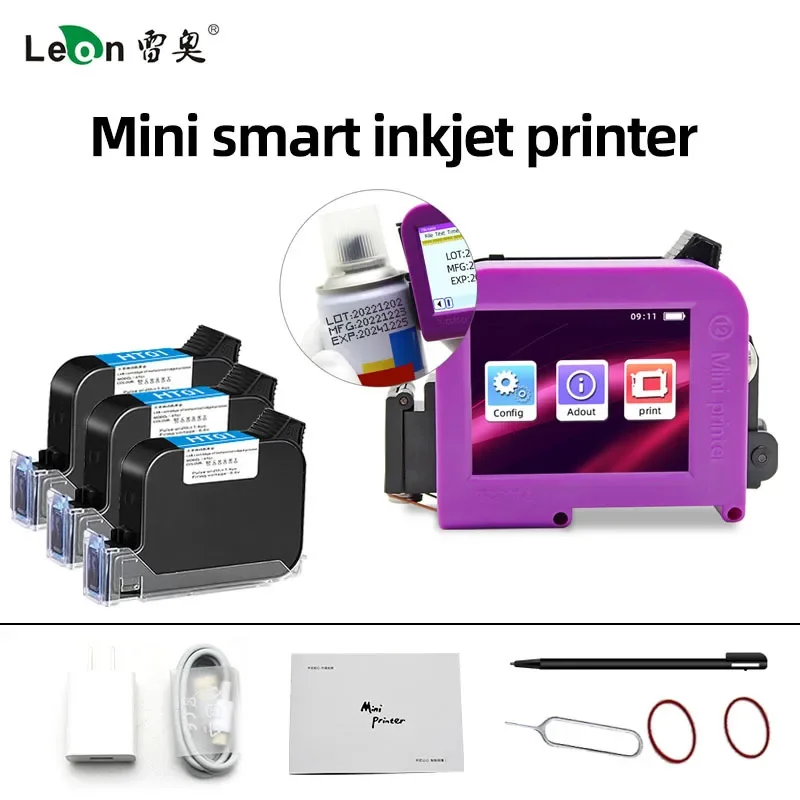 

Multilingual Mini Inkjet 12.7mm Printer Production Date Batch Number Qr Code Quick-drying Permanent Ink Packaging Bottle Cap