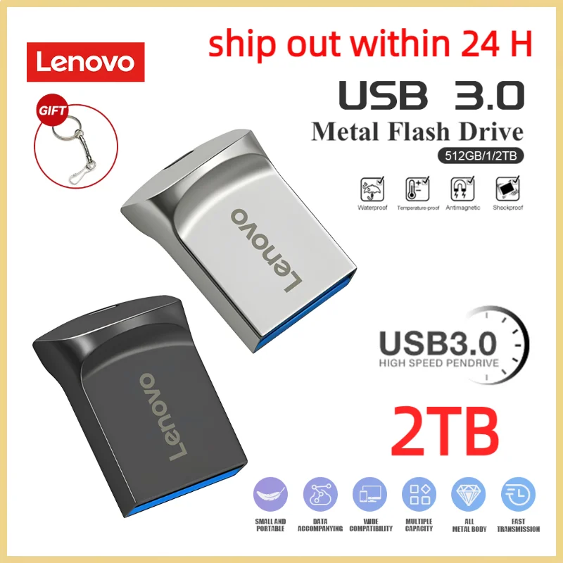 Lenovo Usb Flash Drive Ad Alta Velocità 3.0 Mini Usb Drive 128Gb Pen Drive Ad Alta Velocità 512Gb Pendrive 3.0 Usb Stick Pen Drive Free Ship