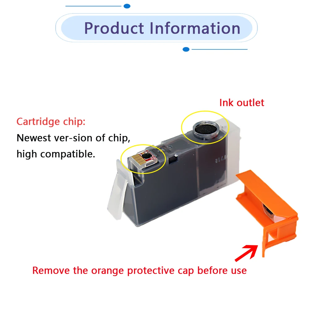 replacement ink cartridges PGI570 PGI 570 CLI 571 Ink Cartridge For Canon PGI-570 CLI-571 PIXMA MG5750 MG5751 MG5752 MG6850 MG6851 MG6852 TS6050 TS5050 cheap ink cartridges