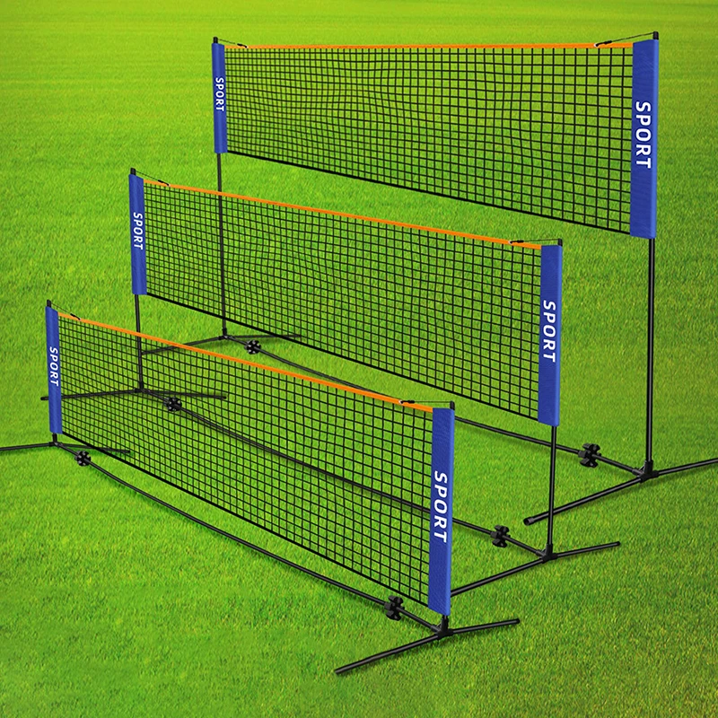 Portable Folding Standard Professional Badminton Net Indoor Outdoor Sports Volleyball Tennis Training Square Nets Mesh