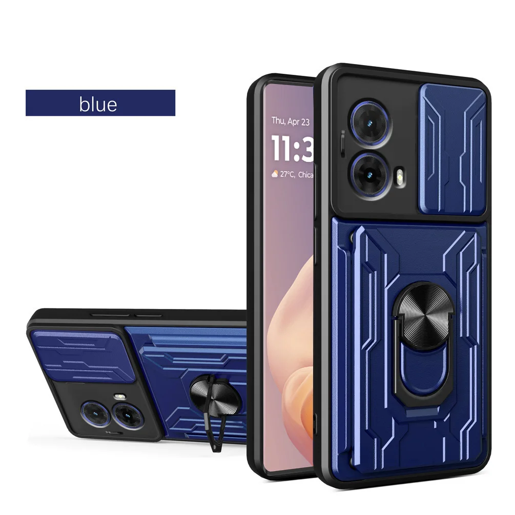 Card Holder Armor Hybrid Ring Cover with Camera Protection
