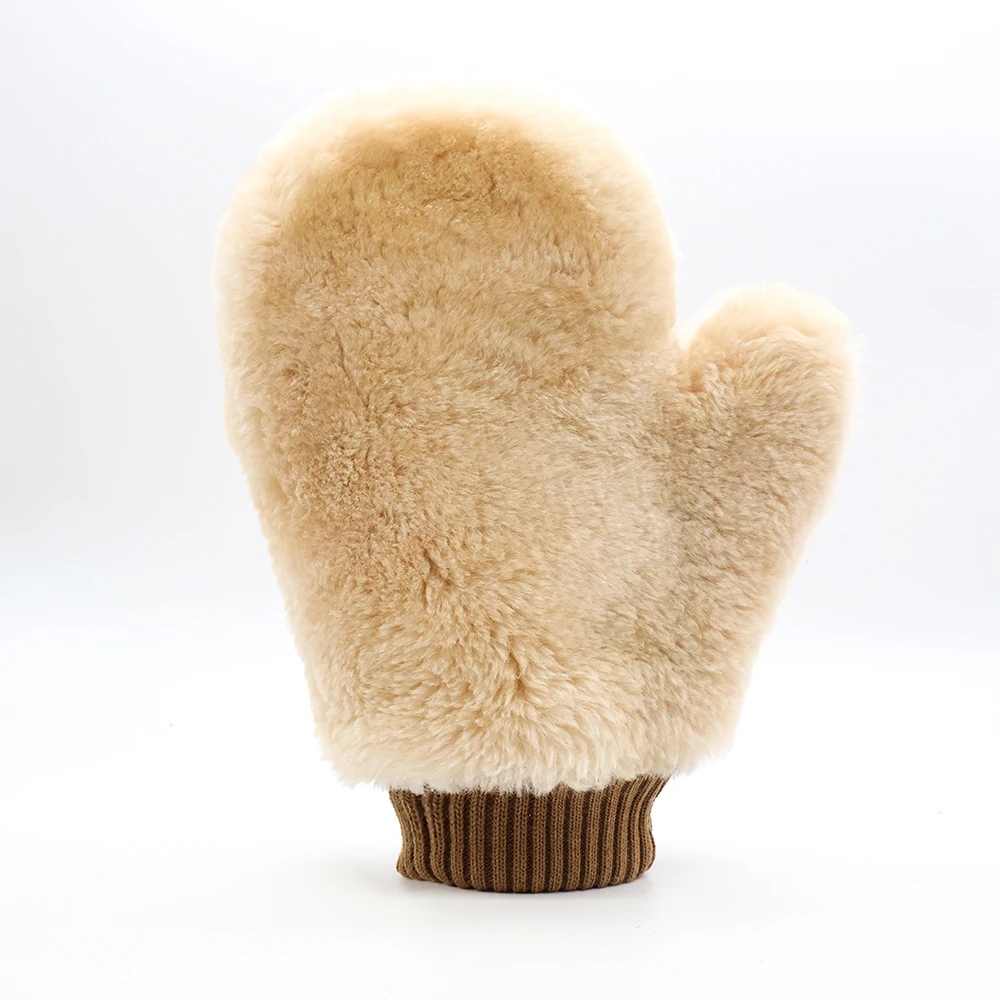 Pure Wool Double-Sided Car Wash Mitt AUTOBRIGHT Ultra-Soft Scratch-Free High Absorbency for Car Body Cleaning car cleaning gloves