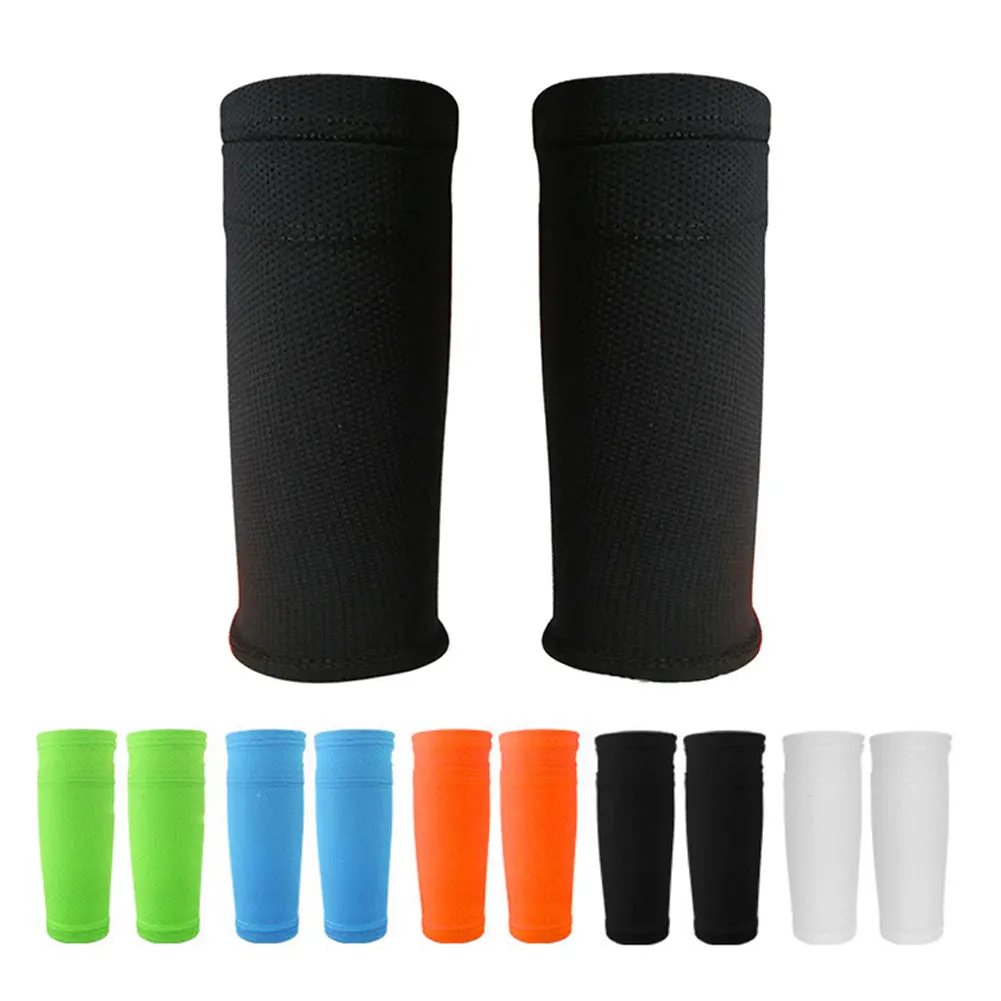 1 Pair Men Shin Guard Adult Kids Boys Football Leggings Ankle Socks Foot Protect Thick Pad Sleeves Shin Guard