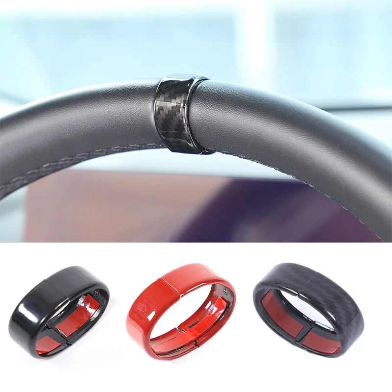 Couvercle Bague De Direction ABS Noir/Rouge Pour BMW Série 5 G60 2024-2025 - 9