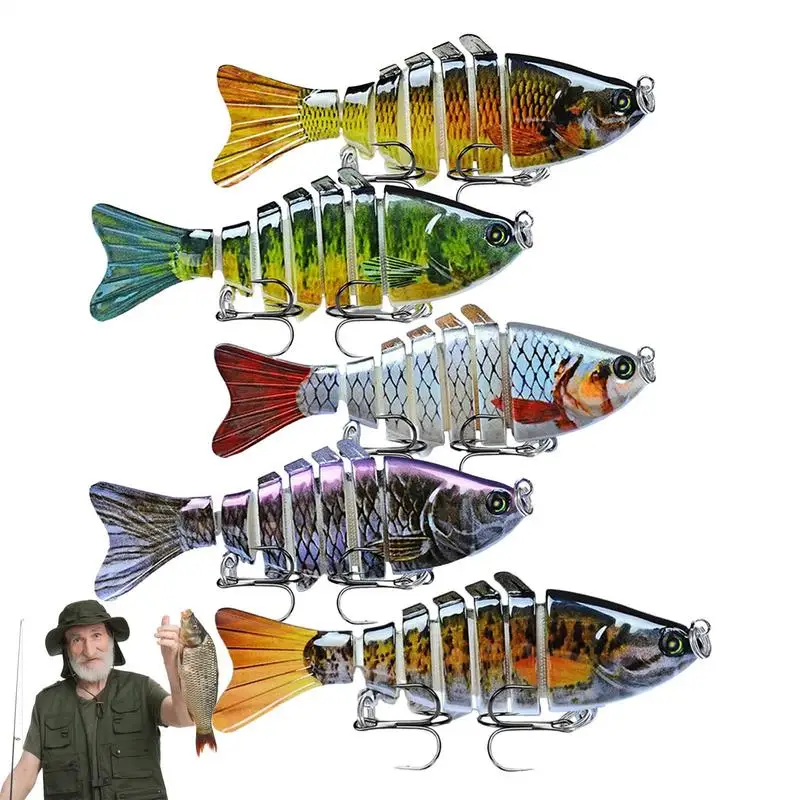 5PCS Bionic Swimming Lures Auto Electric Fishing Bait Kit 1