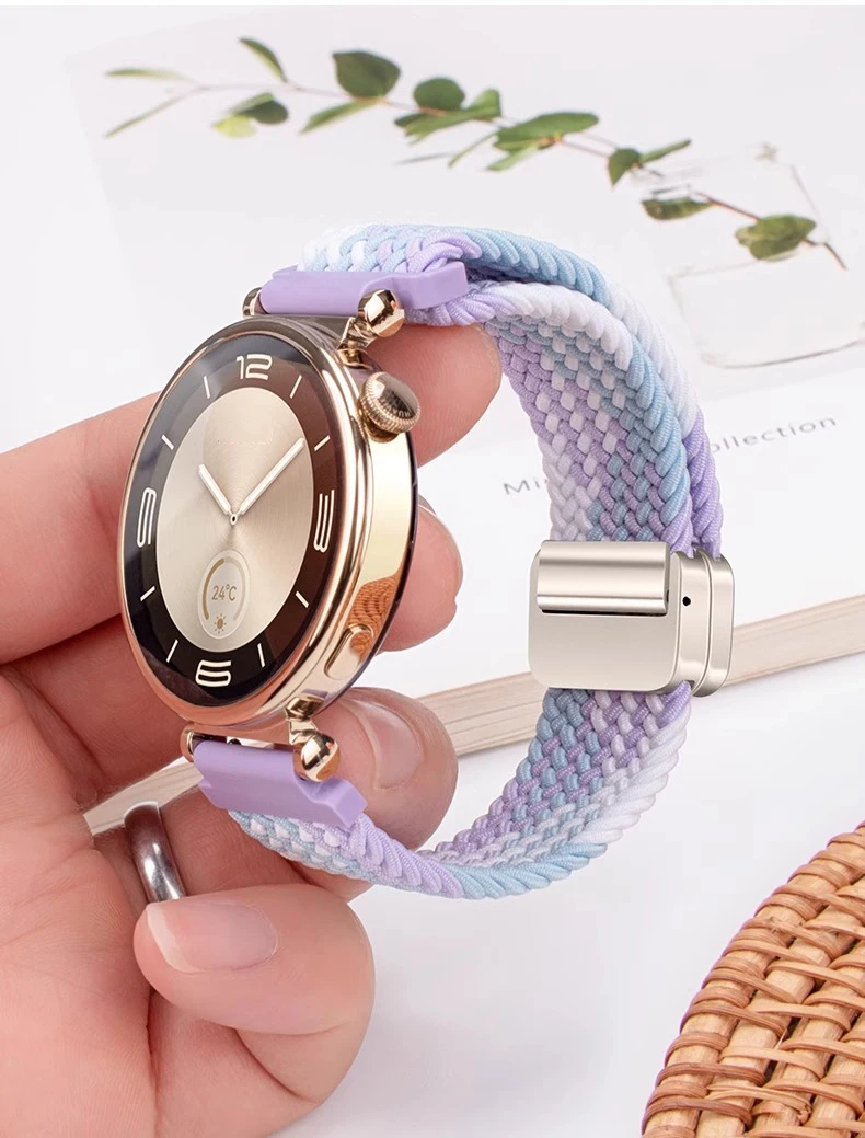 18mm Braided Magnetic Smartwatch Strap Bracelet Wristband