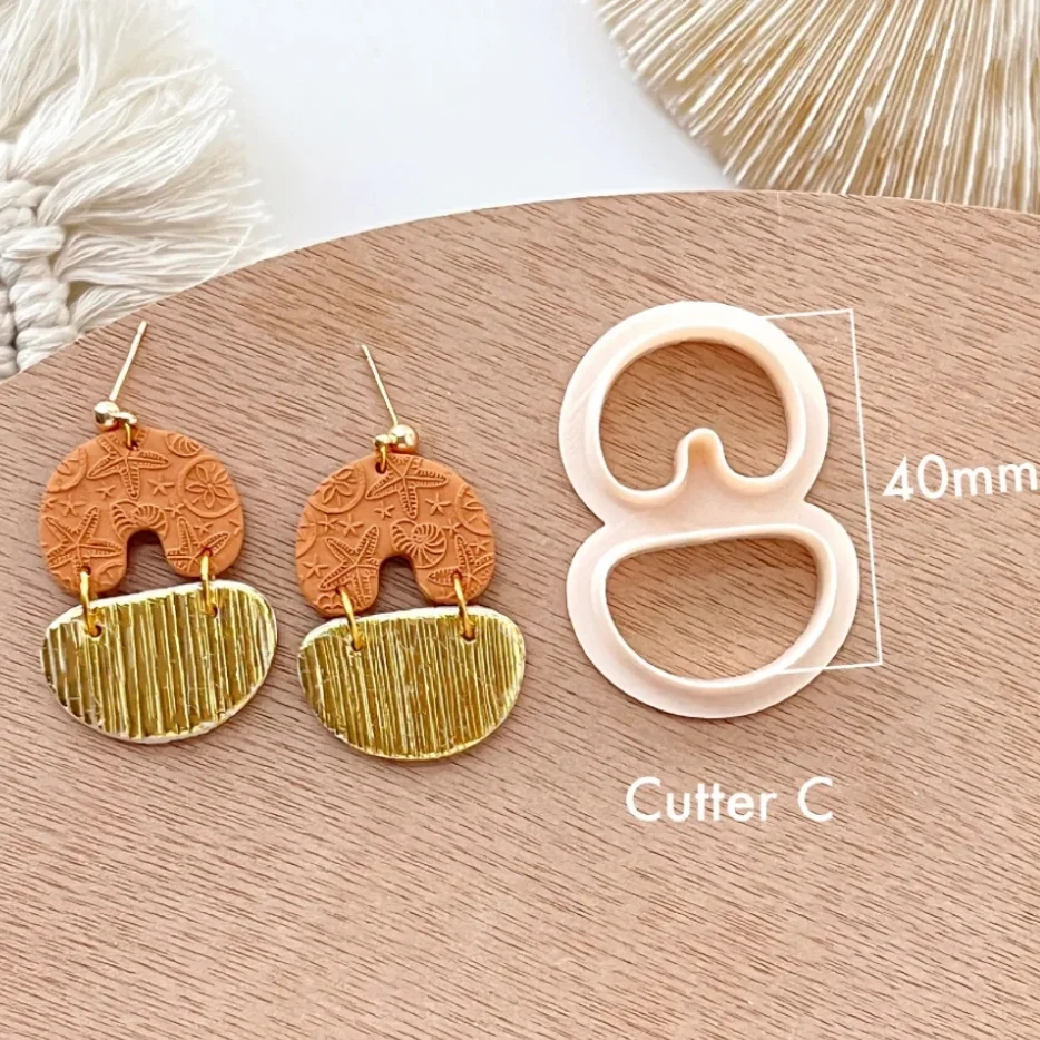 Basic Geometry Polymer Clay Cutters Earrings Jewelry Pendant Making Tools