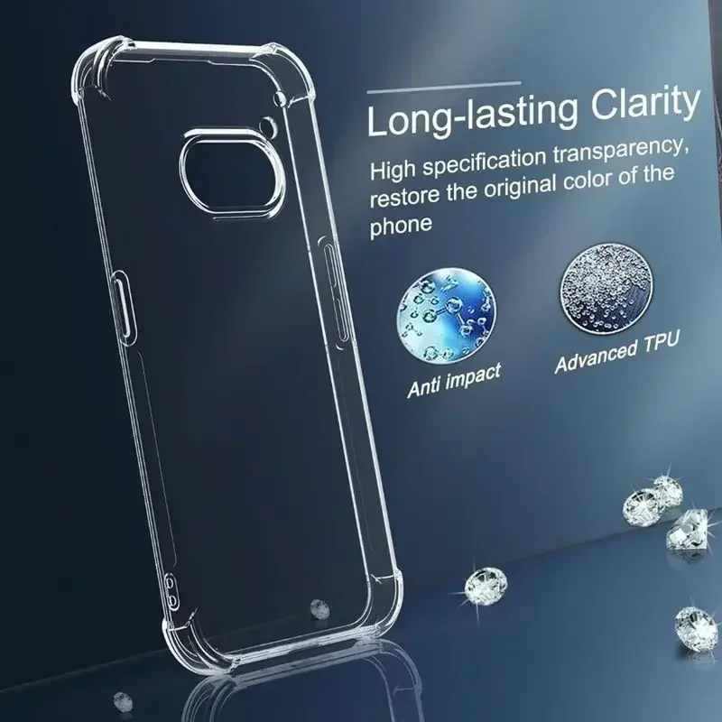 Transparent Shockproof TPU Case with Protective Bumper Corners