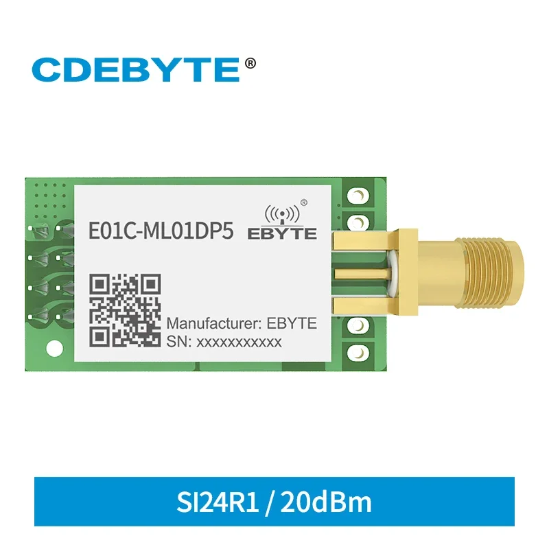 Wireless Module 2.4GHz Si24R1 PA LNA rf SPI Module 100mW 20dBm E01C-ML01DP5 CDEBYTE 2.5km Long Range Wireless Transmitter and Receiver nRF24L01+