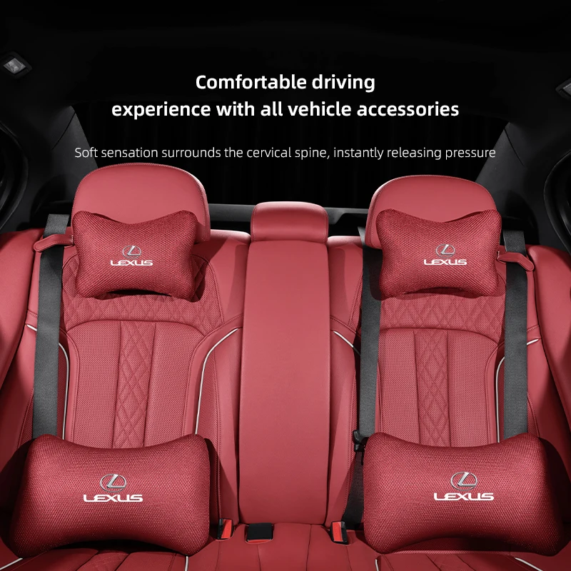 렉서스 자동차 아이스 실크 헤드레스트 요추 지지 액세서리 FSPORT LBX NX RX 350h 450h ES UX 300e GS GX IS LS LX CT LC RC GX460용