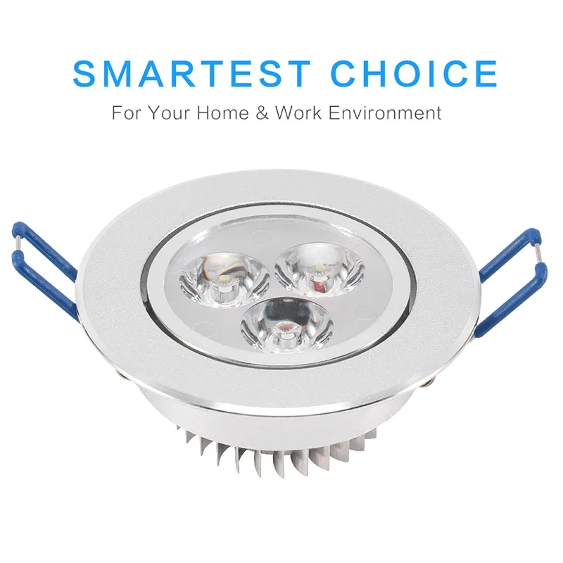 10Pcs /Lots LED DownLight Dimmable 5 LED Spotlight Recessed Cabinet Wall Spot Ceiling Lamp Cold Warm White for Home Lighting LED Downlight Recessed Ceiling Spotlight