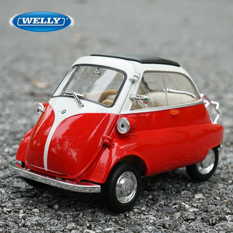 Welly 1:18 Bmw Egg Isetta Alloy Car Model Diecast Metal Toy Classic Vehicle Car Model Simulazione Scala In Miniatura Regali Per Bambini
