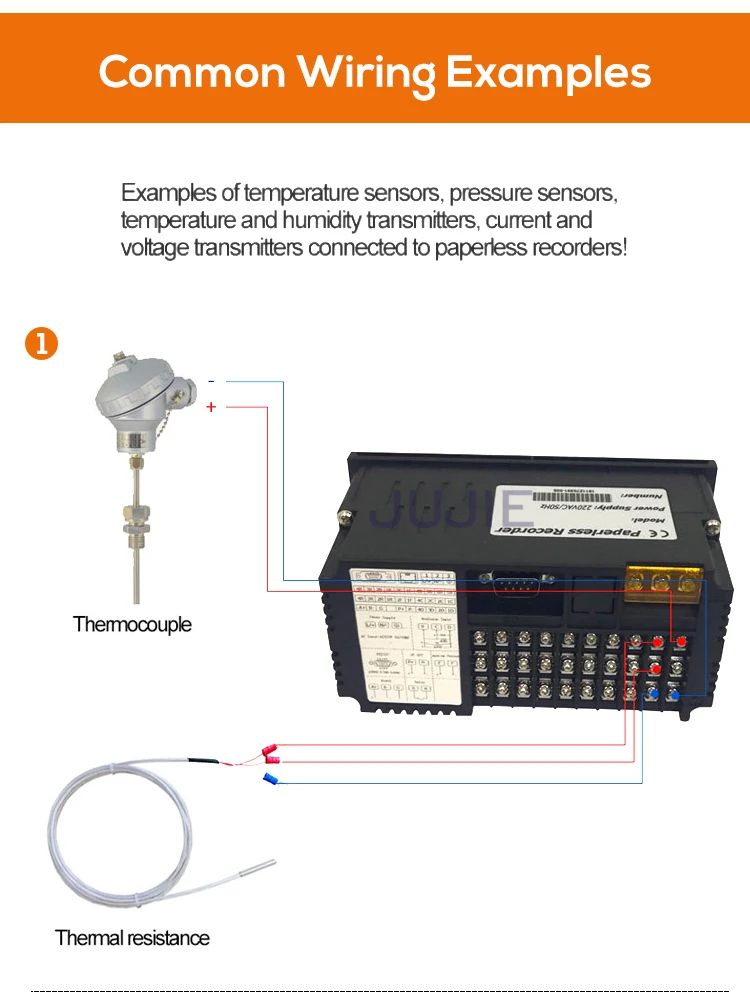 GT21R Datalogger 4 Channels PT100 K J Temperature Pressure Humidity Voltage Curr