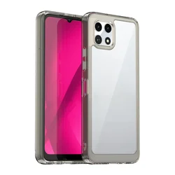 Transparent Colorful TPU Protective Phone Case - Clear Shell Cover for T Phone 2 Pro 5G (GRAY)