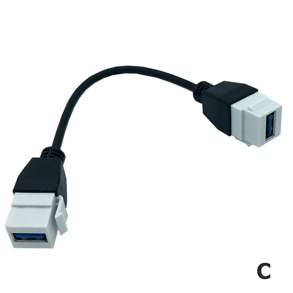 Usb 3.0 Keystone Painel de Montagem Inserir Cabo Adaptador para Tomada de Parede Placa de Face Inserir Placa de Parede Painel de Tomada Conector Cabo - Imagem 3