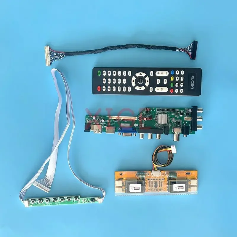 

LCD Driver Board Fit M190E1 M190E3 M190E5 MT190EN02 30Pin LVDS 4CCFL 1280*1024 IR+AV+USB+HDMI+VGA Monitor Kit DVB Digital Signal