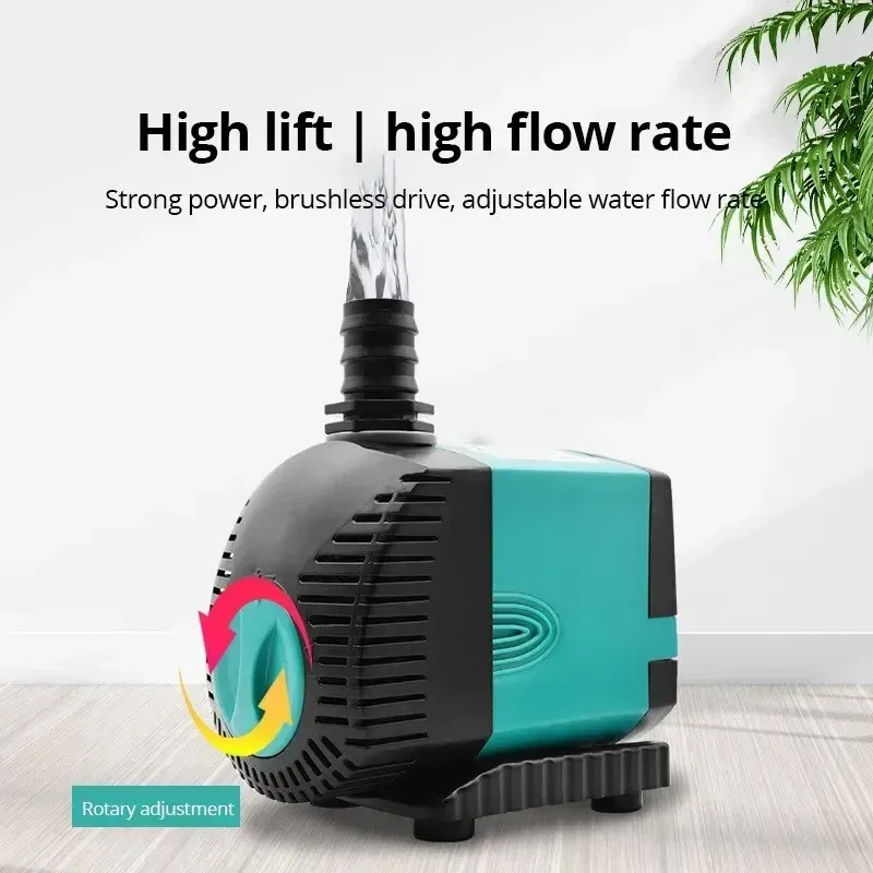 Aquarium Submarine Pump 3-60W 220V-240V Vacuum Fountain Filter Silent Pond Pump Multi Functional Aquarium Fish Tank Water Pump
