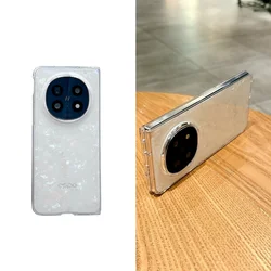 Translucent Shiny Shell Phone Case with Camera Protection for OPPO Find N3 (Colorful)