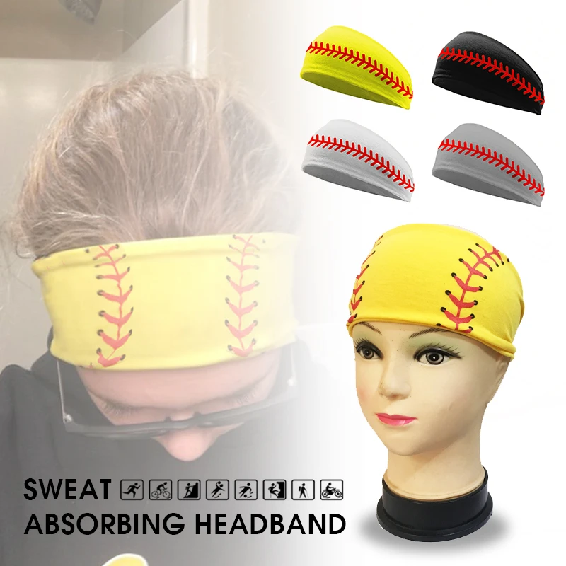 1/3/5/11pcs Fashion Ball Pattern Sports Sweatband traspirante assorbente Yoga fascia per capelli donna uomo Running Sweatband Headwear