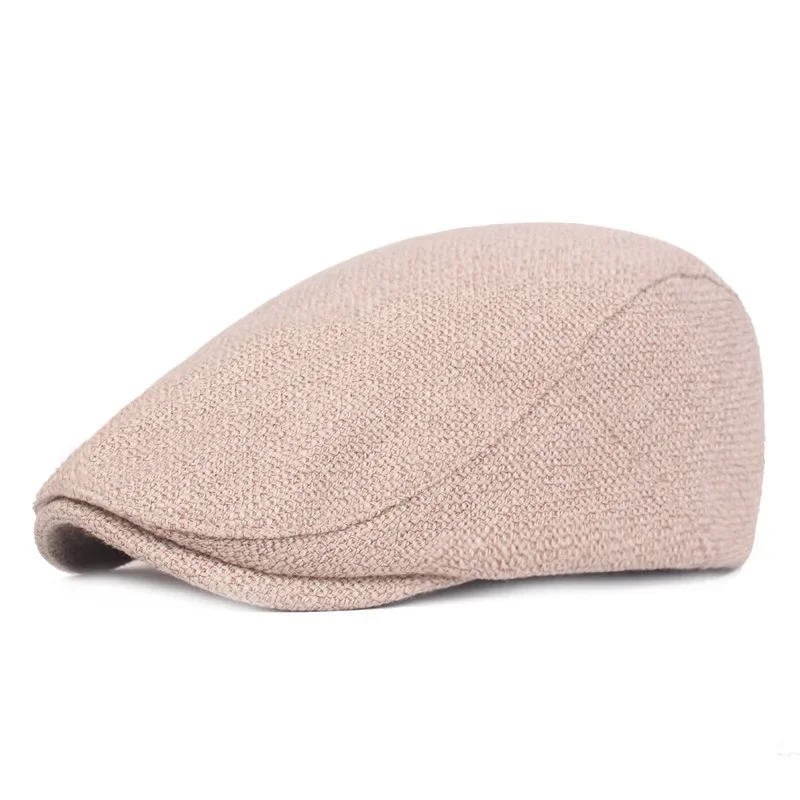 2022 Retro Men's Hats Retro Berets Hat for Women Cotton Visors Herringbone Flat Caps Casual Artist Peaked Cap Gorras images - 6
