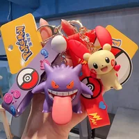 New Cartoon Pokémon Geng Ghost Pikachu Key Chain Female Cute Couple Meow Meow Car Bag Accessories Pokemon Kids Couple Gifts 1