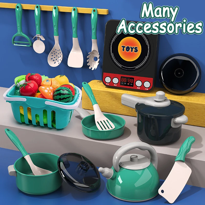 63/72cm Grande Jogo De Cozinha Conjunto De Utensílios De Cozinha Casa Jogo  Das Crianças Menina Comida Para Bebê Cozinhar Brinquedos Presente Da Menina  - Brinquedos De Cozinha - AliExpress