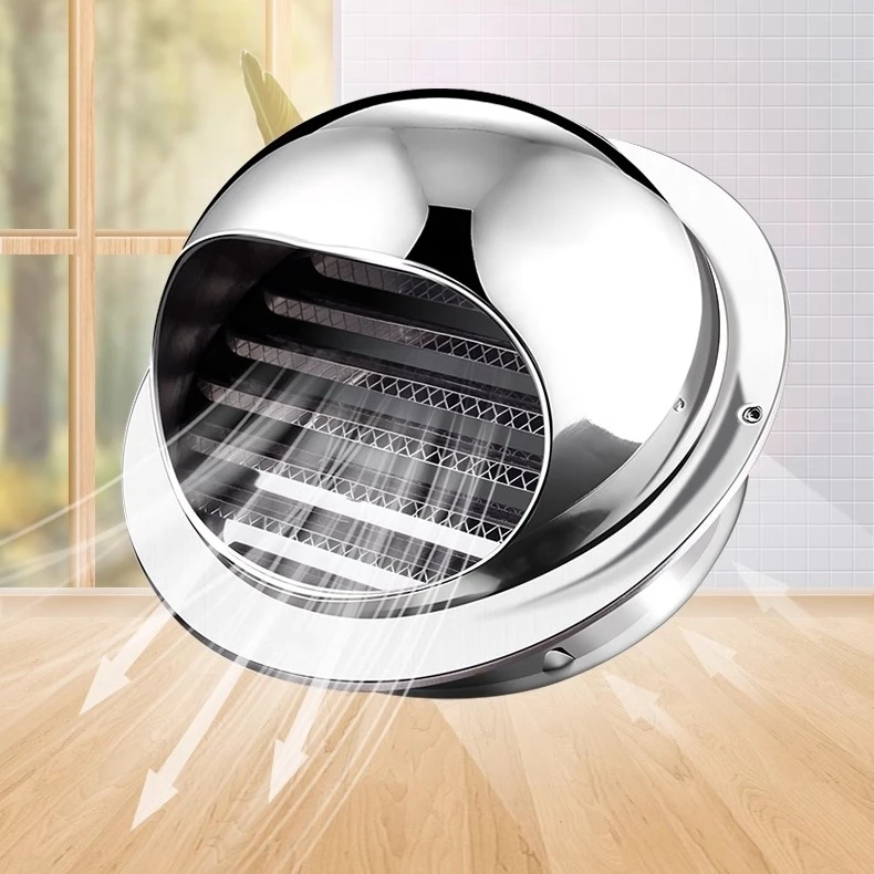 Aço inoxidável parede teto ar ventilação, duto