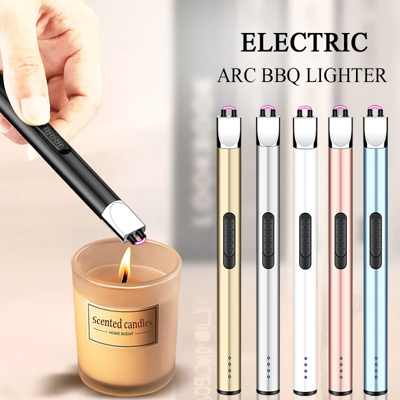 

Hot Mini Power Display Electric Pulse Flameless Arc Lighter USB Rechargeable Candle Kitchen Gas Stove Ignition Gun Life Tools