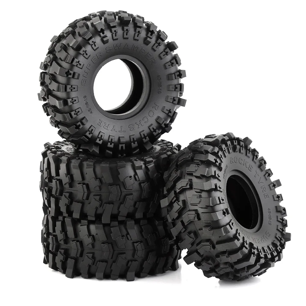 Pneus RC Crawler 1.9 1/10 4pcs Caoutchouc Souple Tout Terrain
