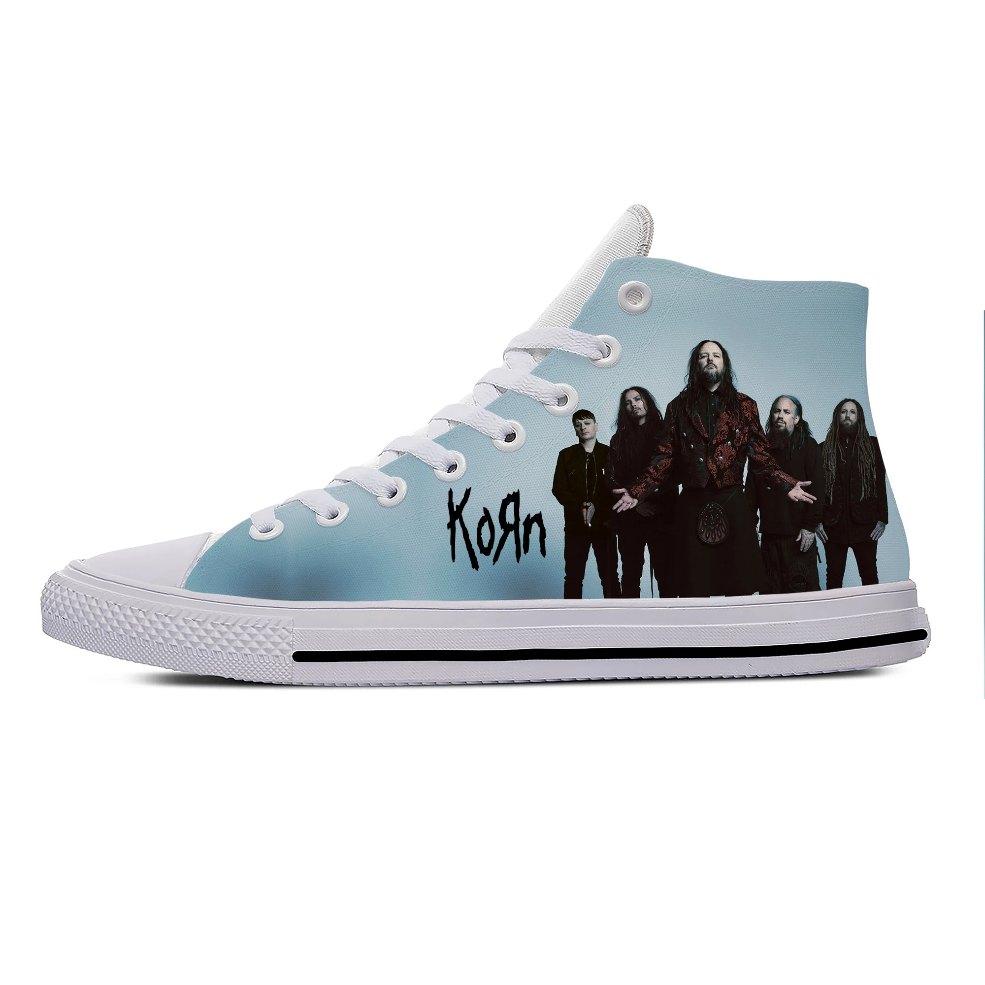 

Korn Rock Band High Top Sneakers Mens Womens Teenager Casual Shoes Canvas Running Shoes 3D Printed Breathable Lightweight shoe