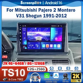 Radio estéreo para coche con Android 16 para Mitsubishi Pajero 2 Montero V31 Shogun 1991-2012, reproductor de video, GPS, pantalla táctil, 8 núcleos 1