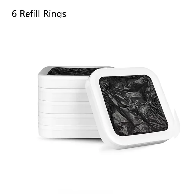 TOWNEW Smart Trash Can T1 Tair Original Replacement Garbage Bags 6 Refill Rings Auto Packing and Changing Bags