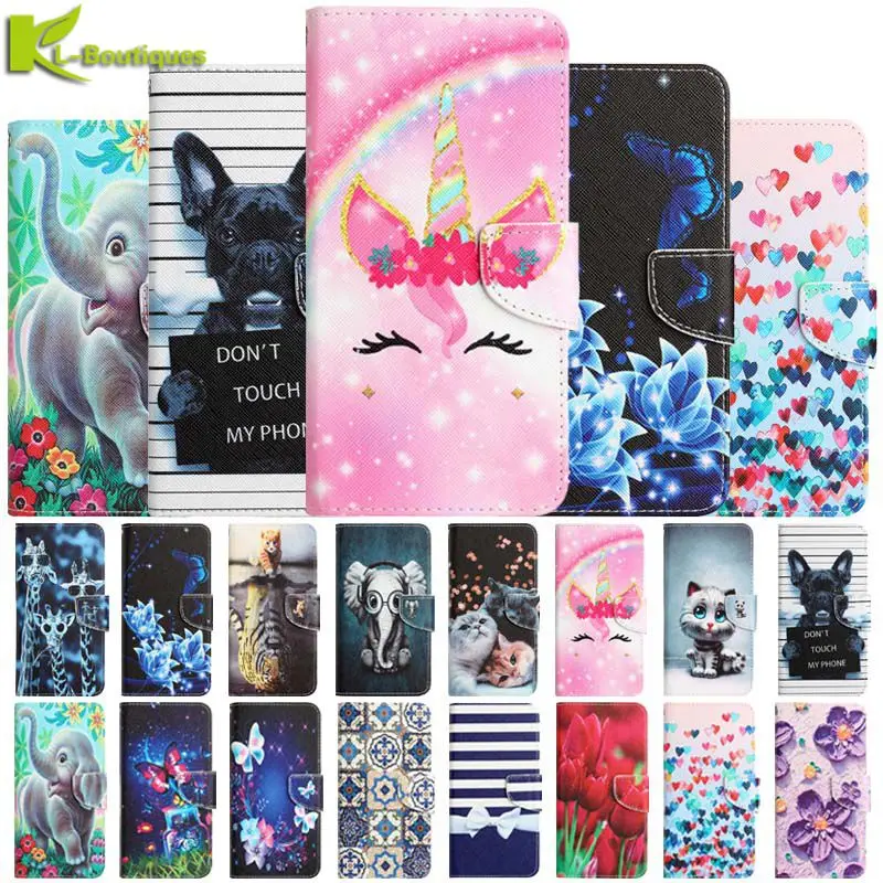 Per Iphone 7 Plus Custodia In Pelle Con Elefante Dipinto Flip Wallet Cover Per Iphone 7 8 Plus Se 2022 2020 X Xr Xs Max Custodia Coque