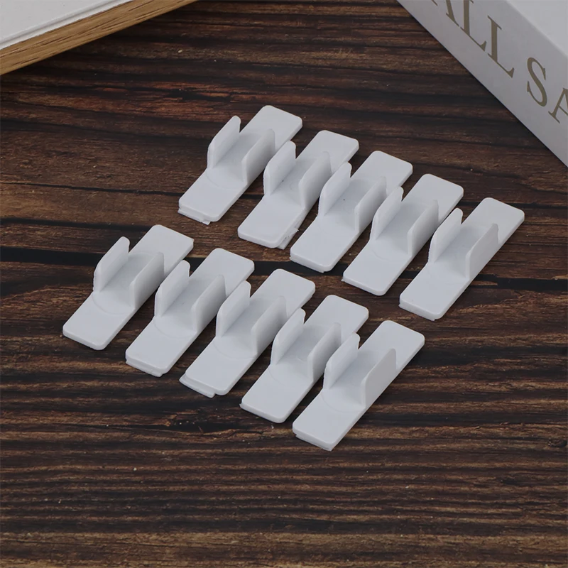 Pen Holder 10Pcs Self Adhesive Pen Holder Pencil Plastic Clip Holder Desktop Fixed Pen Case For Notebook Stylus Pencil Clip
