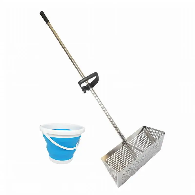 

Sand Sifter For Beach Sifting Shovel Beach Scoop Stainless Steel Sand Sieve Foldable Beach Shark Tooth Sieve Field Supplies Beac
