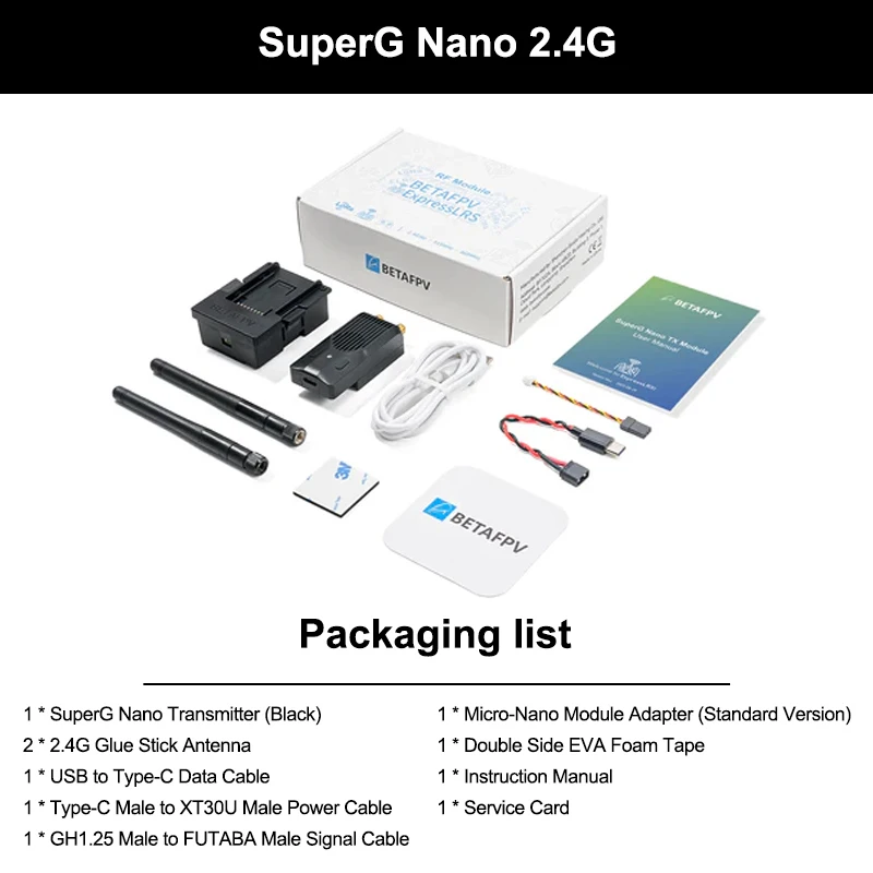 ホビーラジコン SuperG ELRS Nano TX Module-2.4G-Black Betafpv Elrs Nano Tx Module 2.4g | Elrs Transmitter Module
