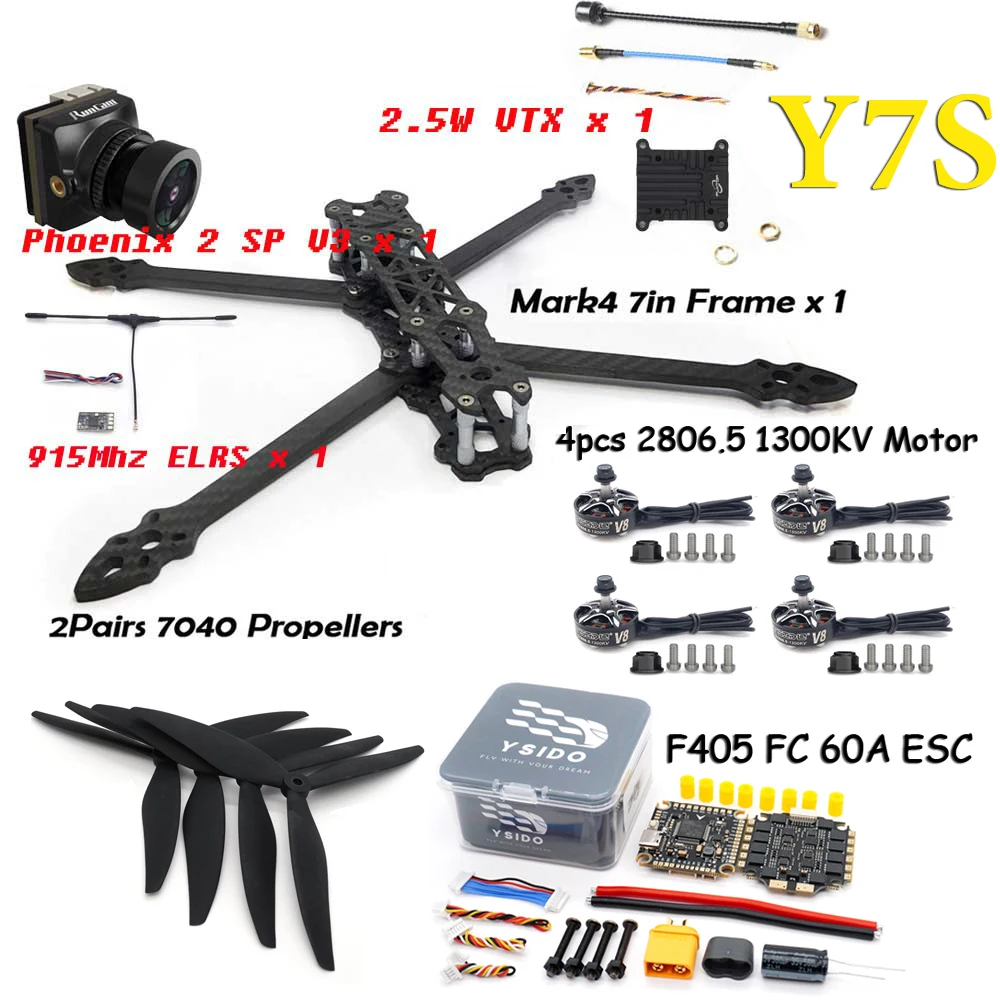 ตัวเลือกสินค้า ชุดโดรน FPV 7 นิ้ว ประสิทธิภาพสูง สำหรับบินระยะไกล