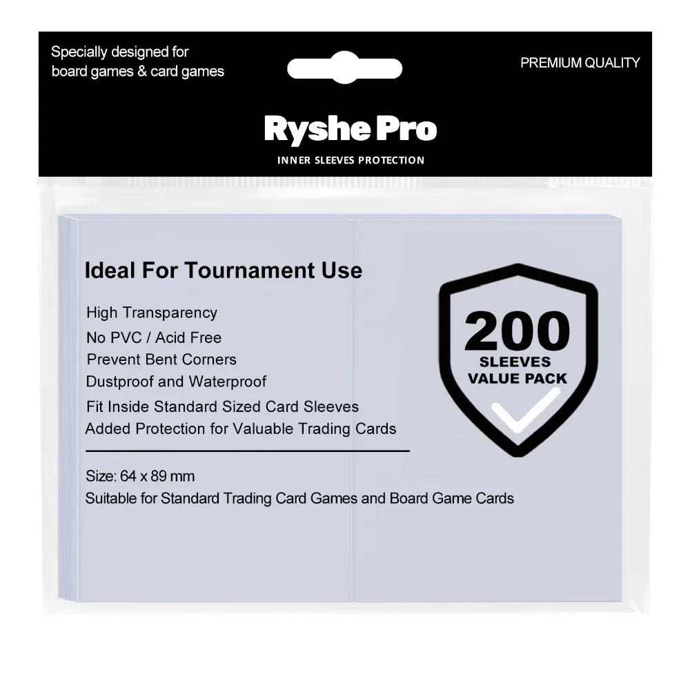 200pcs 64x89mm Trading Card Sleeves MTG Clear Card Protectors for Double-sleeving Fits for PKM Sports Game Inner Card Sleeves - AliExpress 18 200pcs 64x89mm Trading Card Sleeves MTG Clear Card Protectors for Double-sleeving Fits for PKM Sports Game Inner Card Sleeves - AliExpress 18