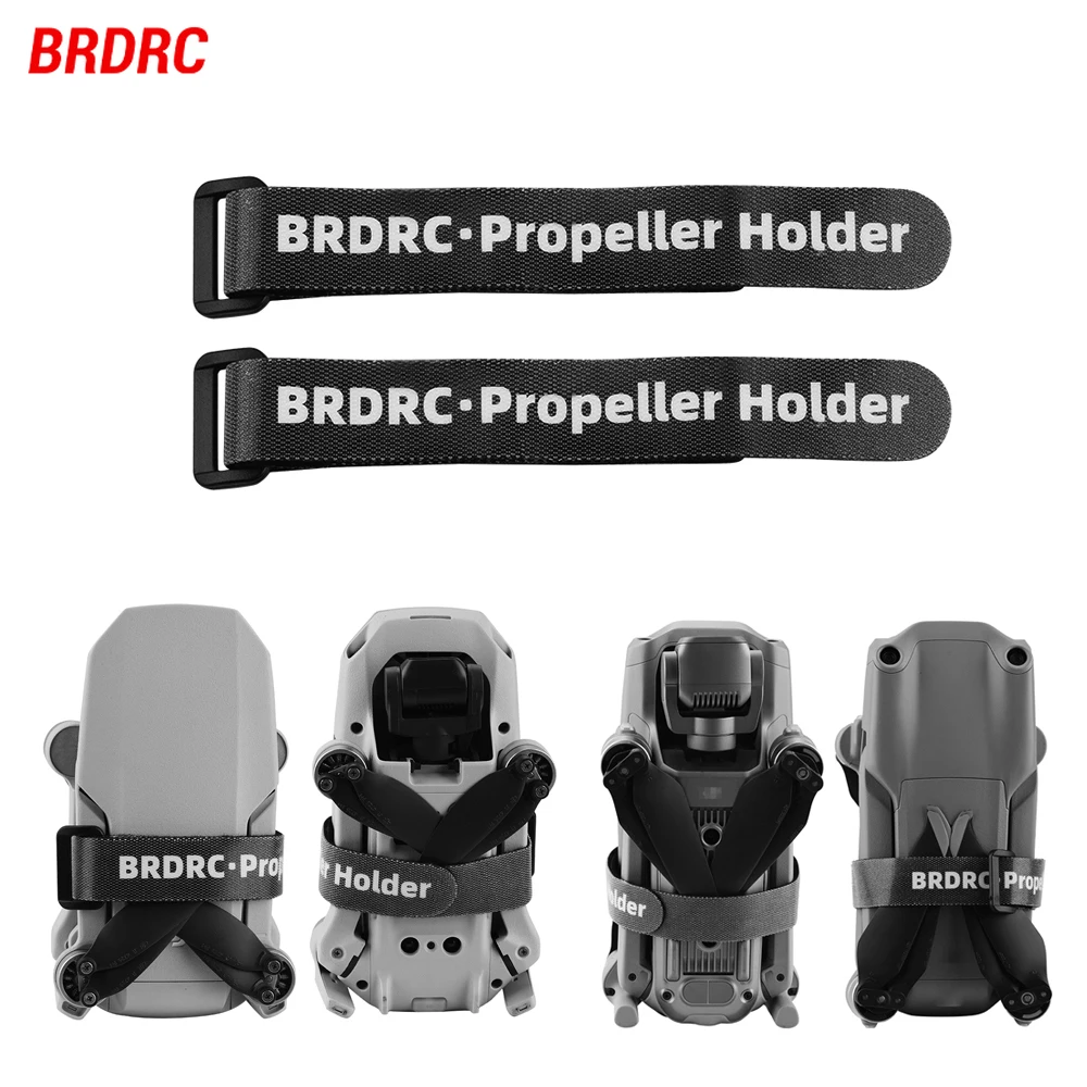 BRDRC Propeller Holder for DJI Mini 2/4K/3 Pro/ Air 2/FIMI X8 SE Props Fixing Tape Straps Drone Stabilizer Cable Tie Accessory