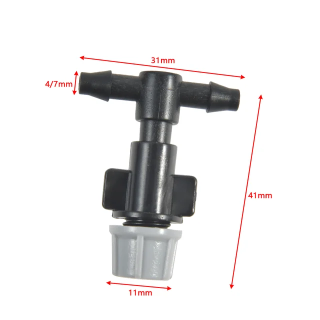 10 Db Szürke Spray-Fúvóka 4/7 Mm-Es Pólóval Öntözni Öntözve A Növényekre Permetező Sugarat 0,6-0,9 M Kiváló Minőségű Fúvóka - Image 6